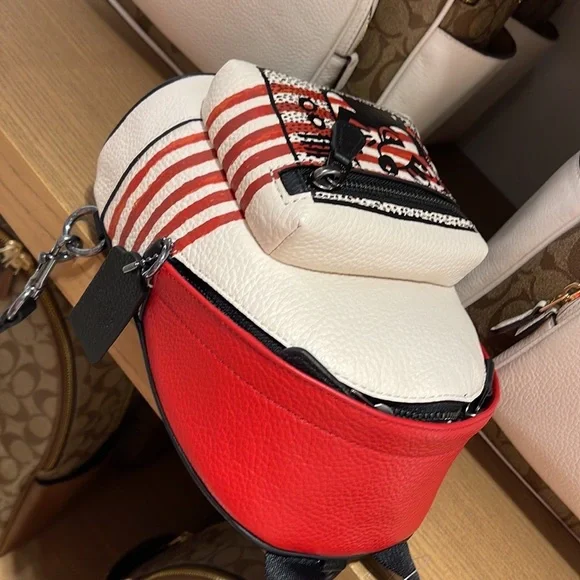 Coach Disney Mickey Mouse X Keith Haring Small West Backpack Crossbody - Picture 13 of 16